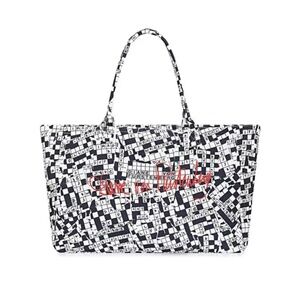SOLD DVF anniversary black white crossword Tote, NWT